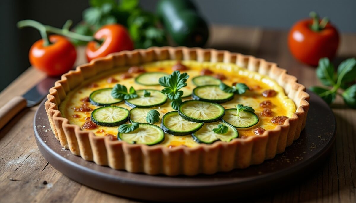 Préparez une Quiche Courgette et Chèvre Simple et Rapide pour un Dîner Gourmand